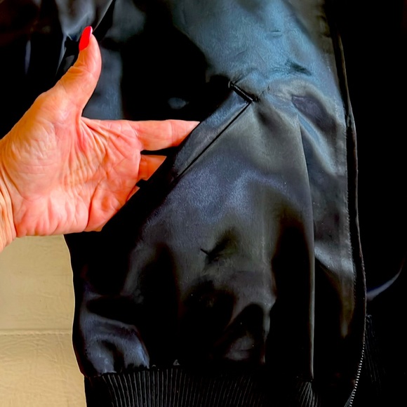 Vintage 70’s Diamond Dust Rolls Royce Satin Bomber Jacket - Picture 4 of 8